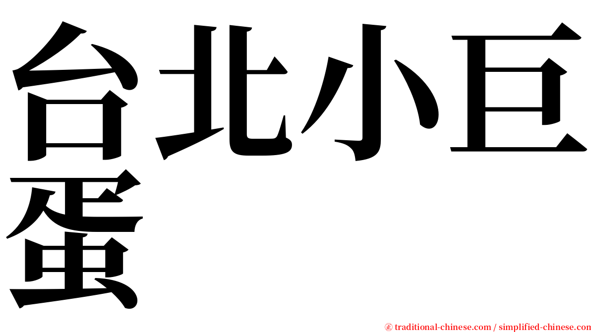 台北小巨蛋 serif font