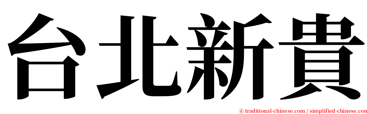 台北新貴 serif font