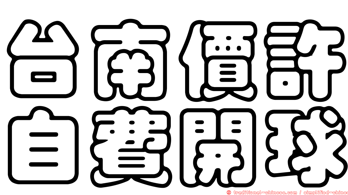 台南價許自費開球