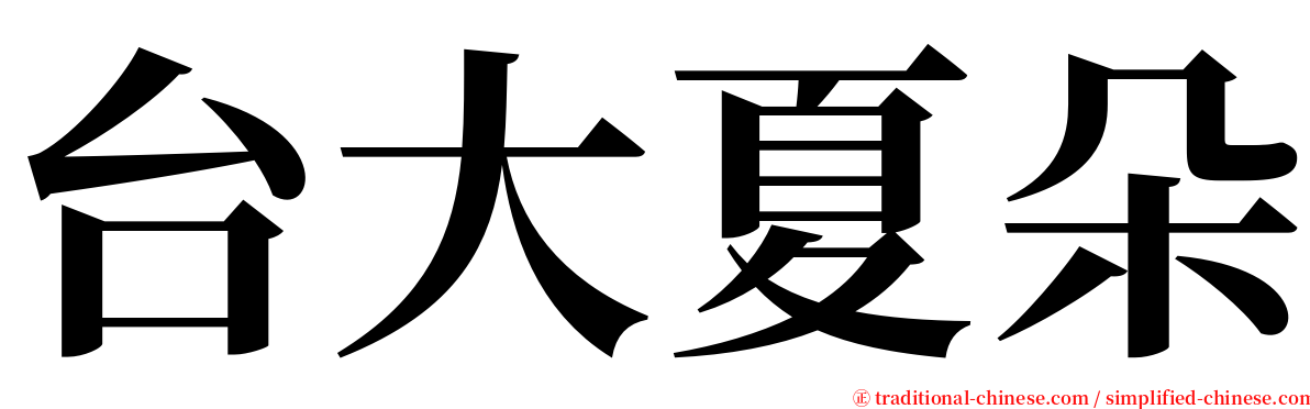 台大夏朵 serif font