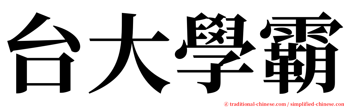 台大學霸 serif font