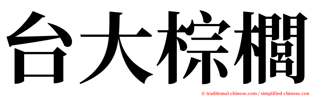 台大棕櫚 serif font