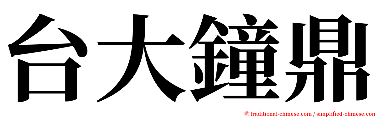 台大鐘鼎 serif font