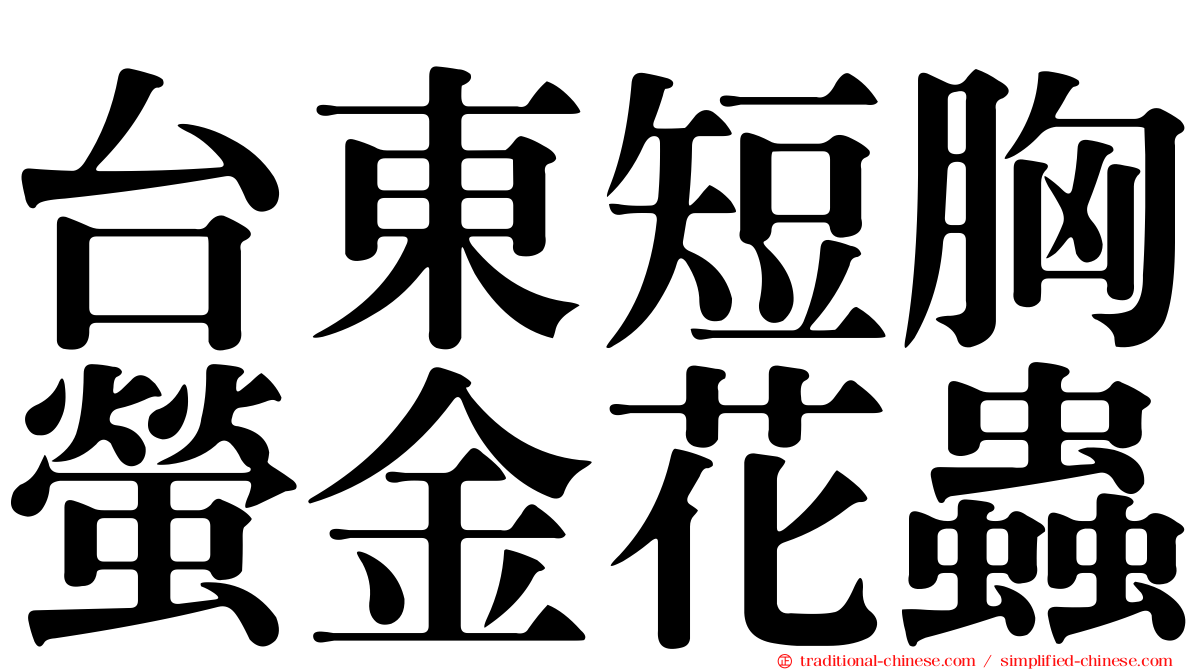 台東短胸螢金花蟲