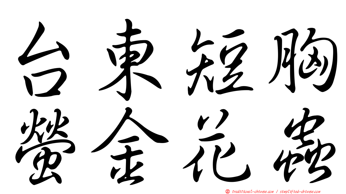 台東短胸螢金花蟲