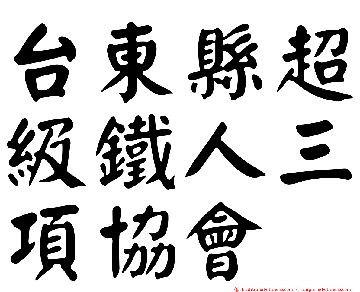 台東縣超級鐵人三項協會