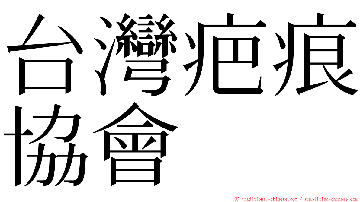 台灣疤痕協會 ming font