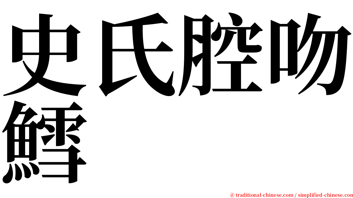 史氏腔吻鱈 serif font