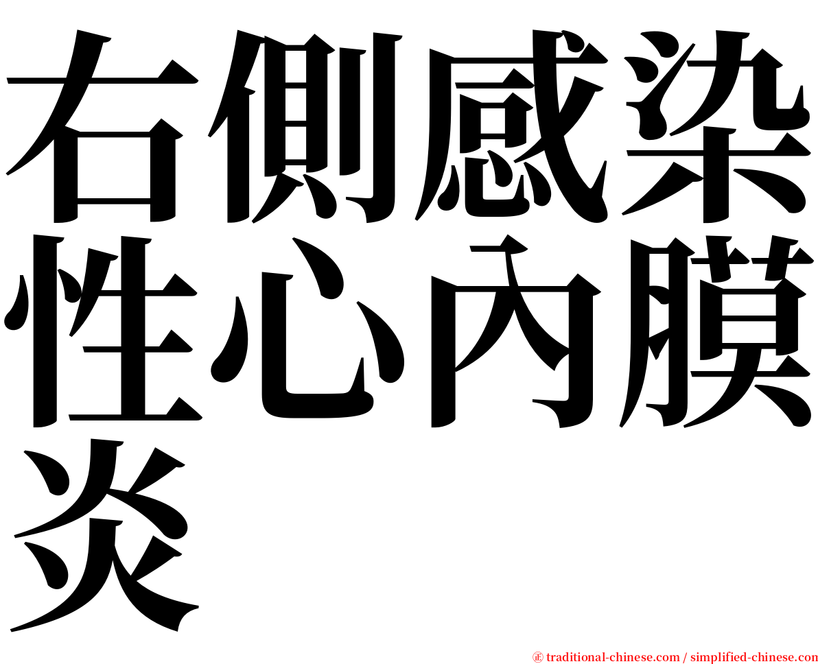 右側感染性心內膜炎 serif font