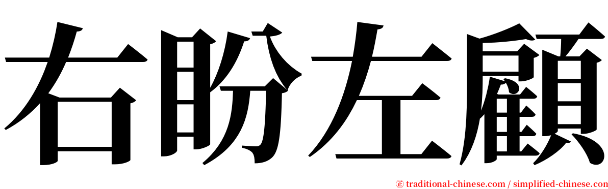 右盼左顧 serif font