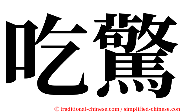 吃驚 serif font