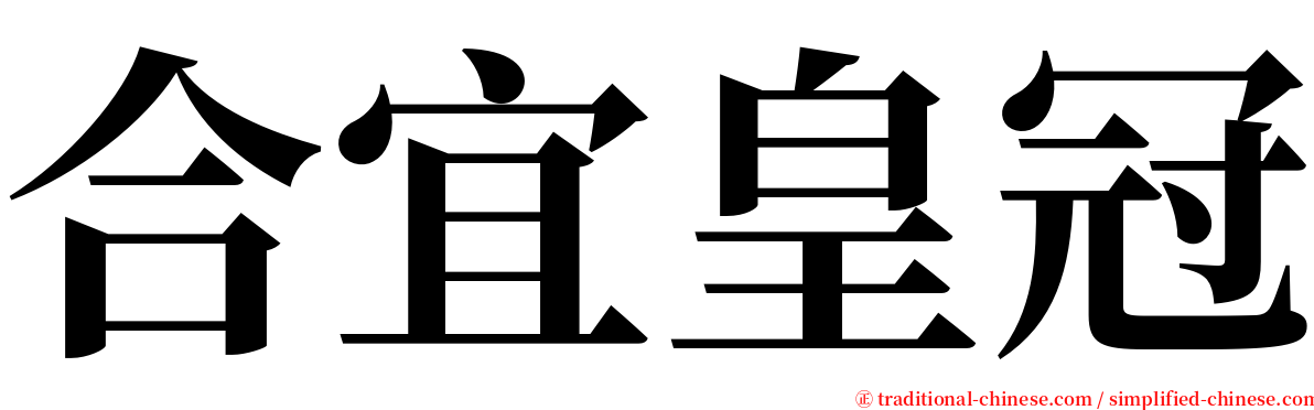 合宜皇冠 serif font