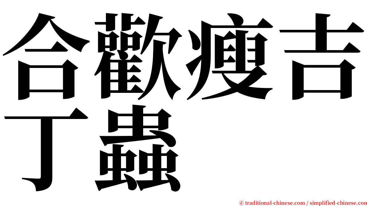 合歡瘦吉丁蟲 serif font