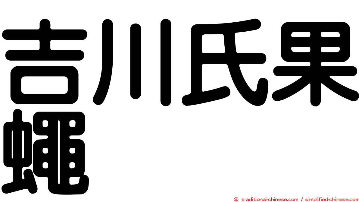 吉川氏果蠅