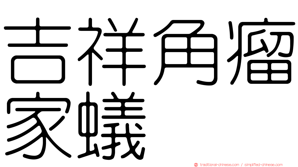 吉祥角瘤家蟻