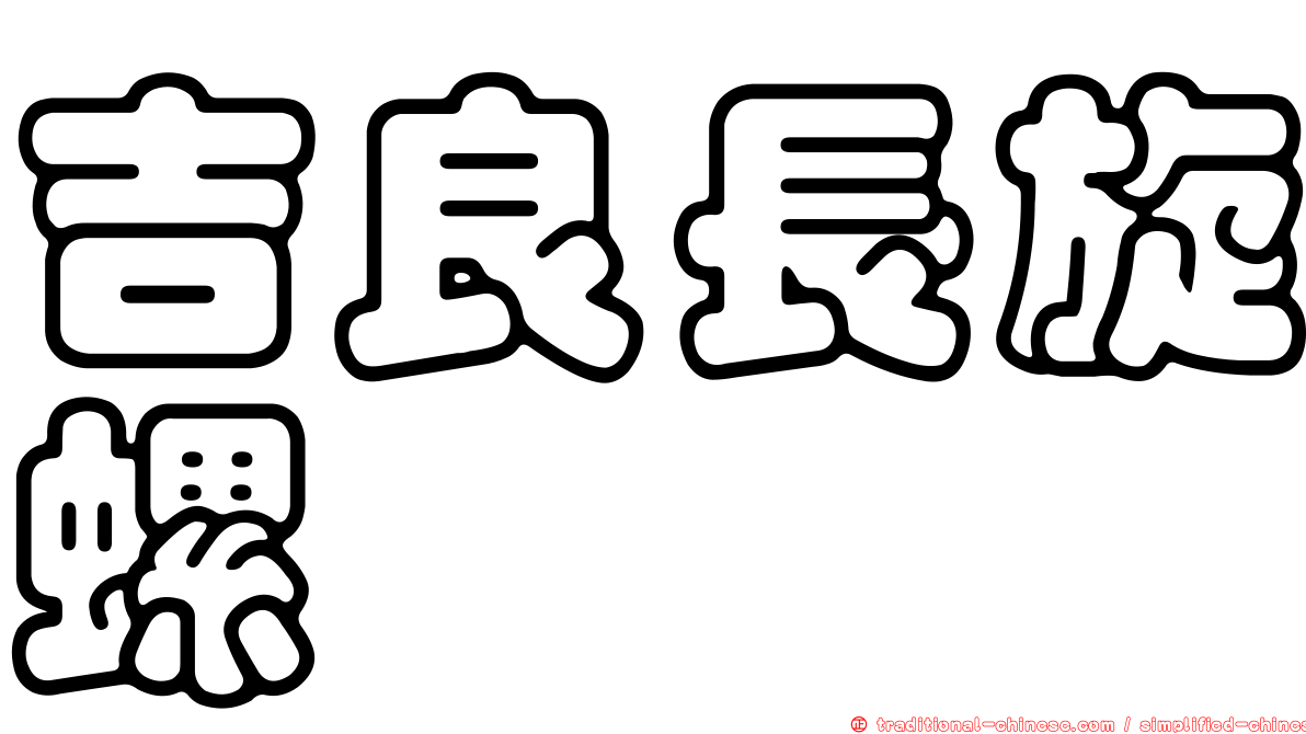 吉良長旋螺
