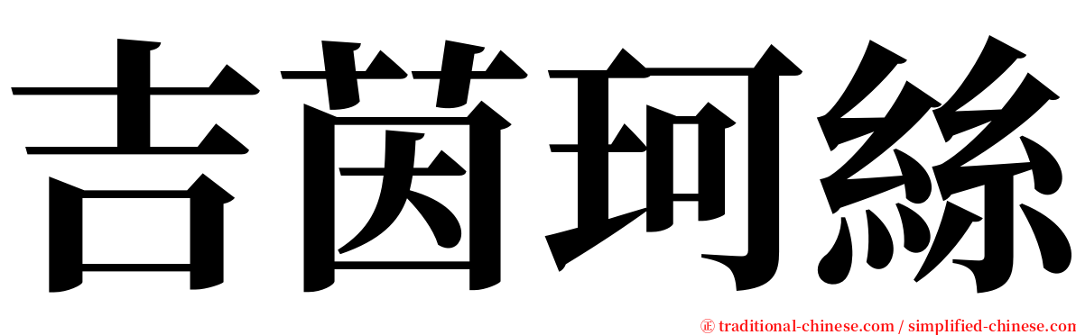 吉茵珂絲 serif font