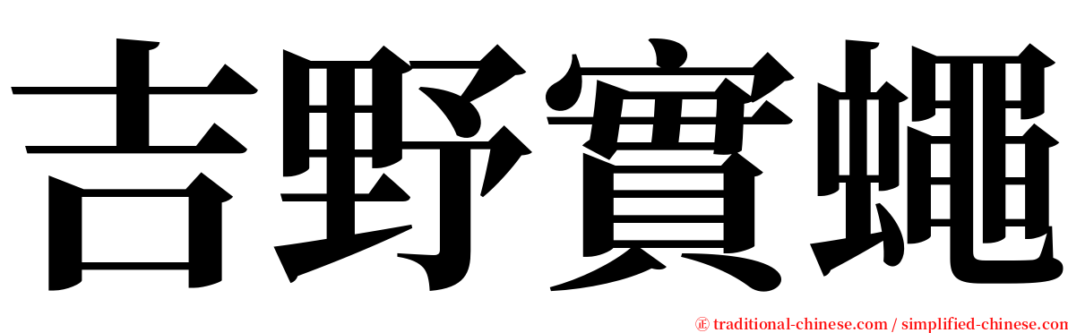 吉野實蠅 serif font