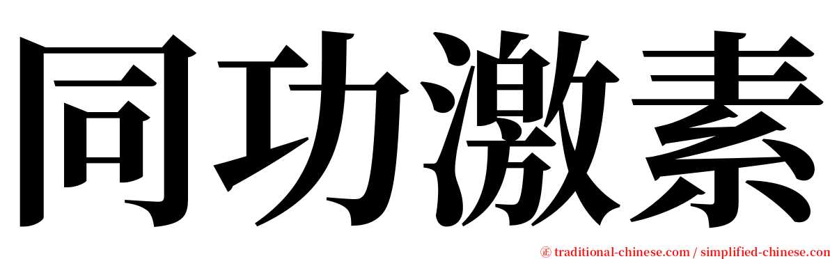 同功激素 serif font