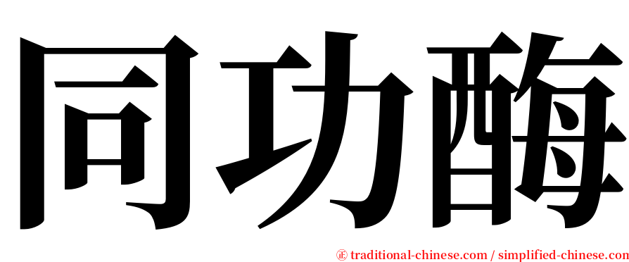 同功酶 serif font