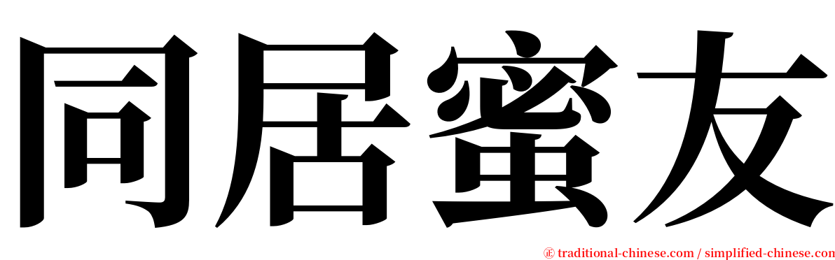 同居蜜友 serif font