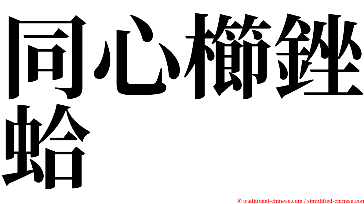 同心櫛銼蛤 serif font