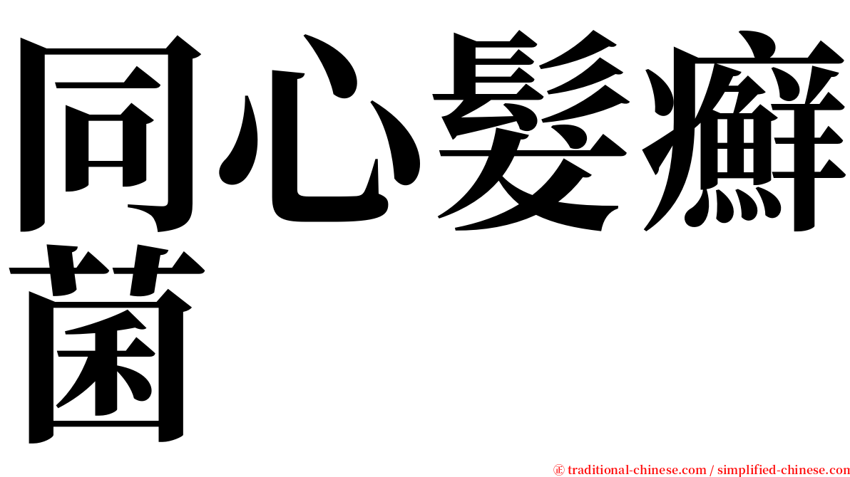 同心髮癬菌 serif font