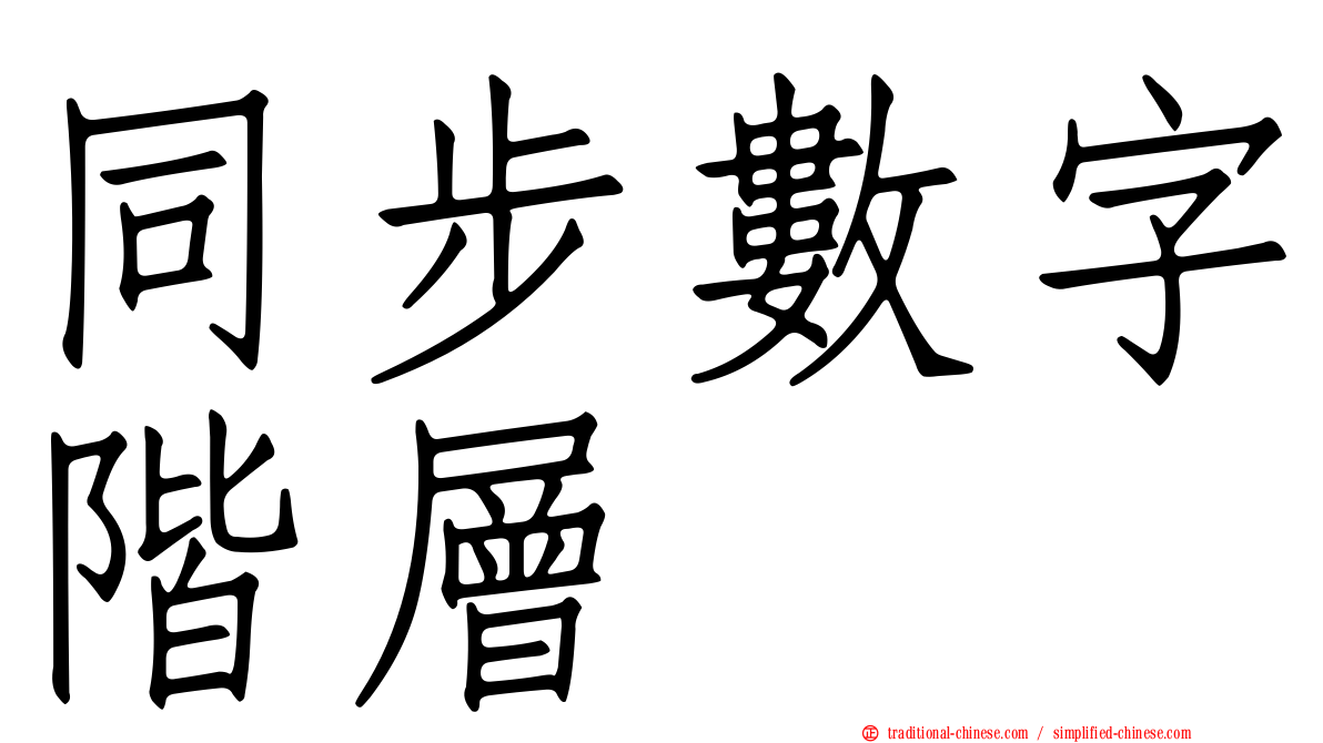 同步數字階層