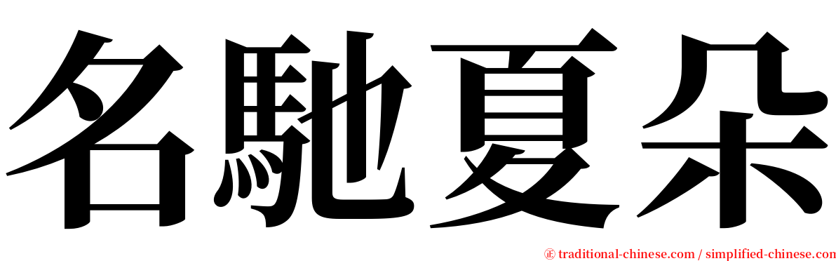 名馳夏朵 serif font