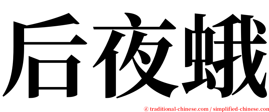 后夜蛾 serif font