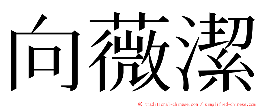 向薇潔 ming font