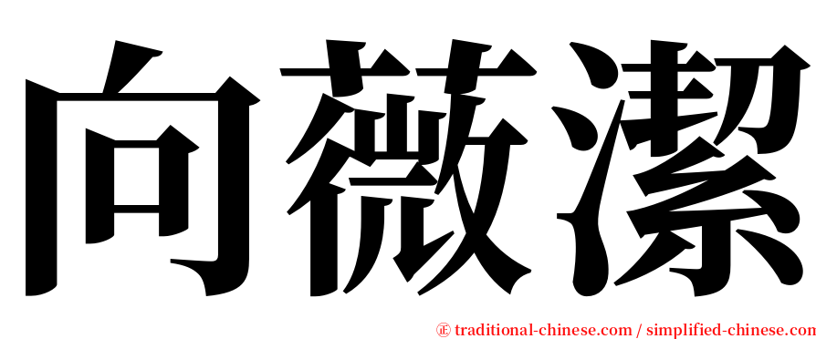 向薇潔 serif font