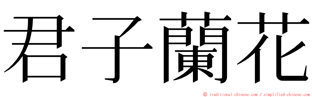 君子蘭花 ming font