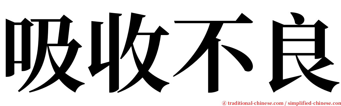 吸收不良 serif font