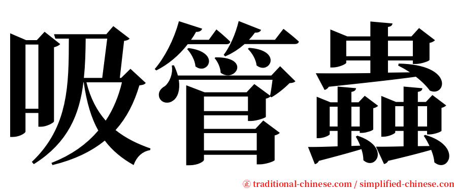 吸管蟲 serif font