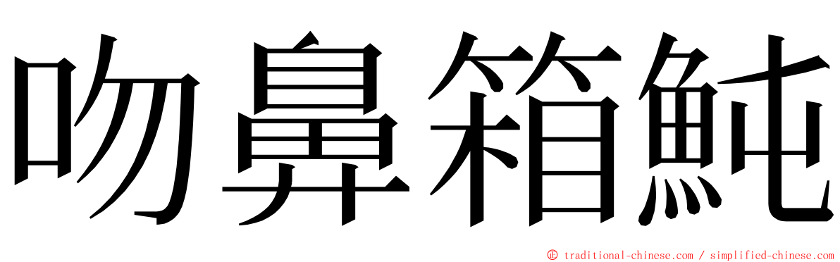 吻鼻箱魨 ming font