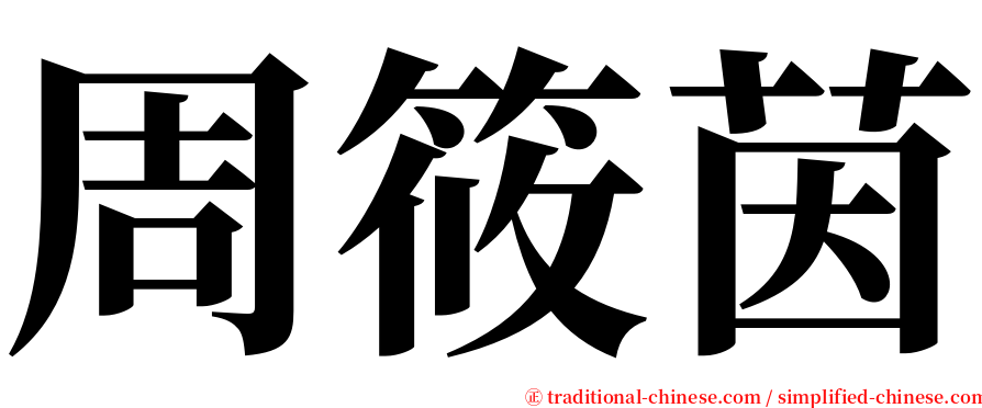 周筱茵 serif font