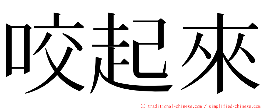 咬起來 ming font