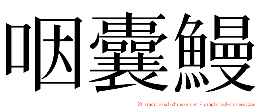 咽囊鰻 ming font