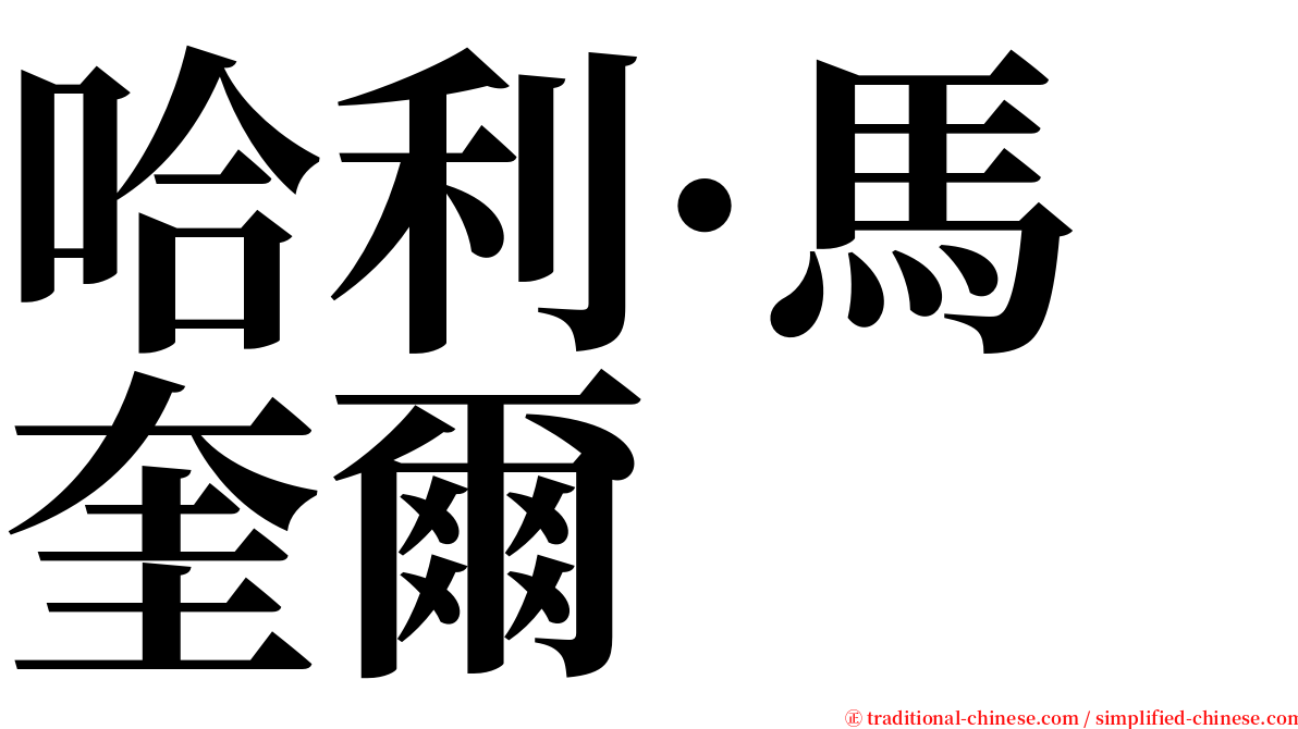 哈利·馬奎爾 serif font