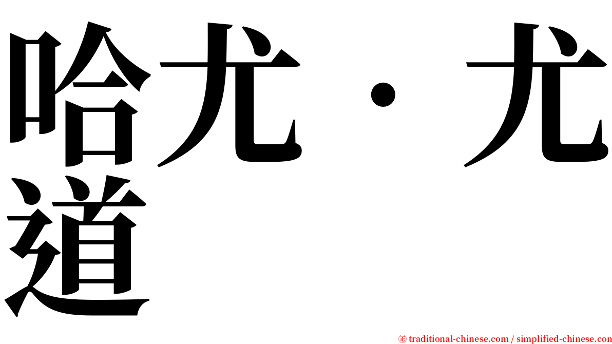 哈尤‧尤道 serif font