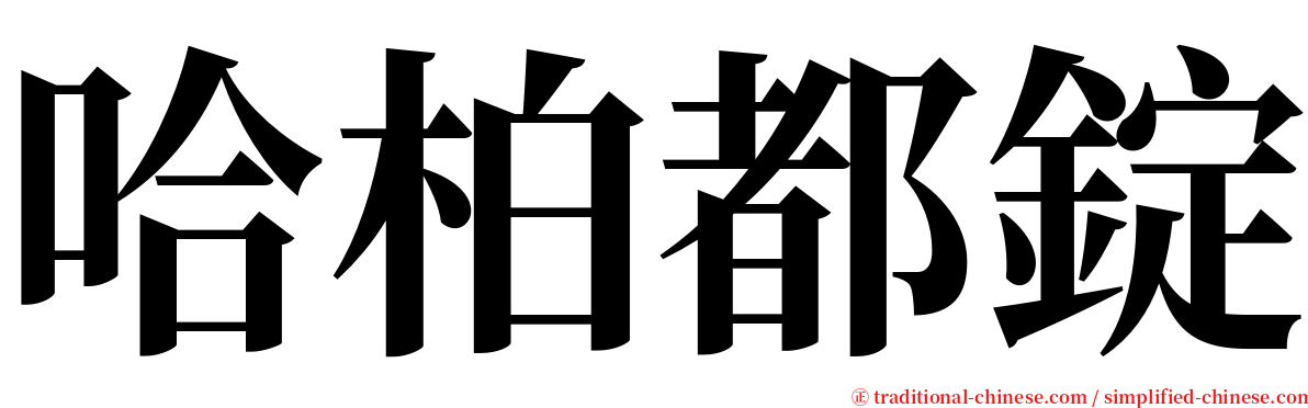 哈柏都錠 serif font