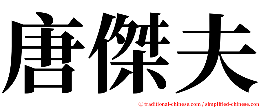 唐傑夫 serif font