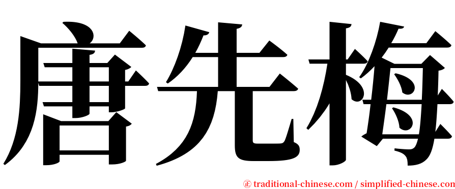 唐先梅 serif font