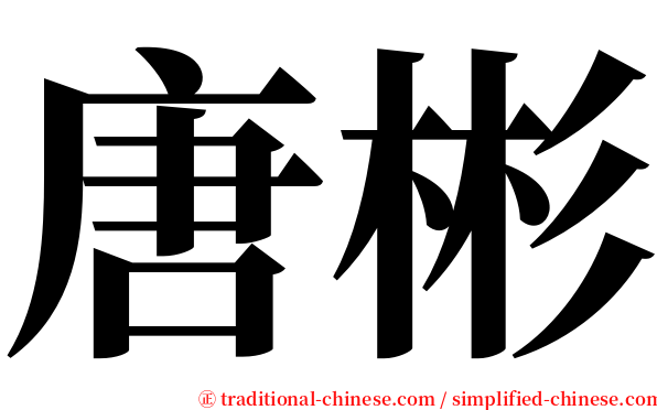 唐彬 serif font