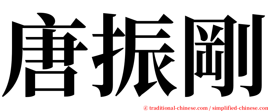 唐振剛 serif font