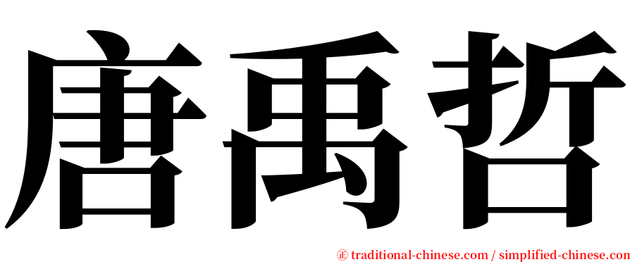 唐禹哲 serif font