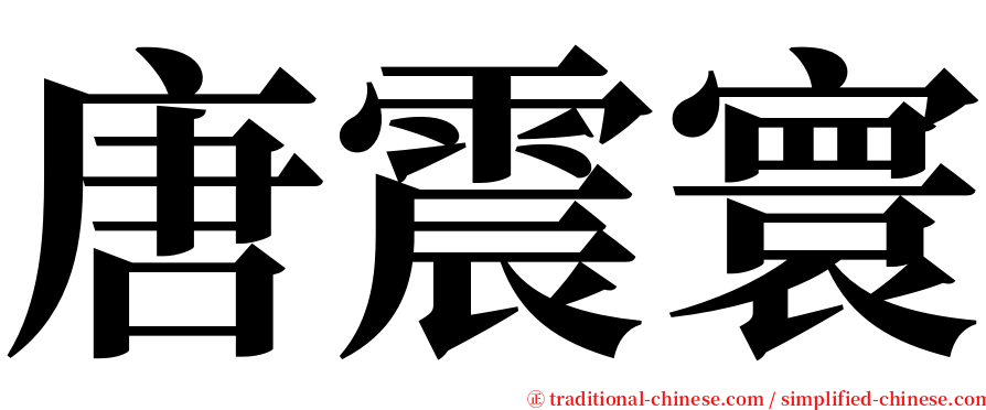 唐震寰 serif font