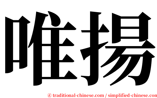 唯揚 serif font