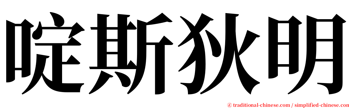 啶斯狄明 serif font